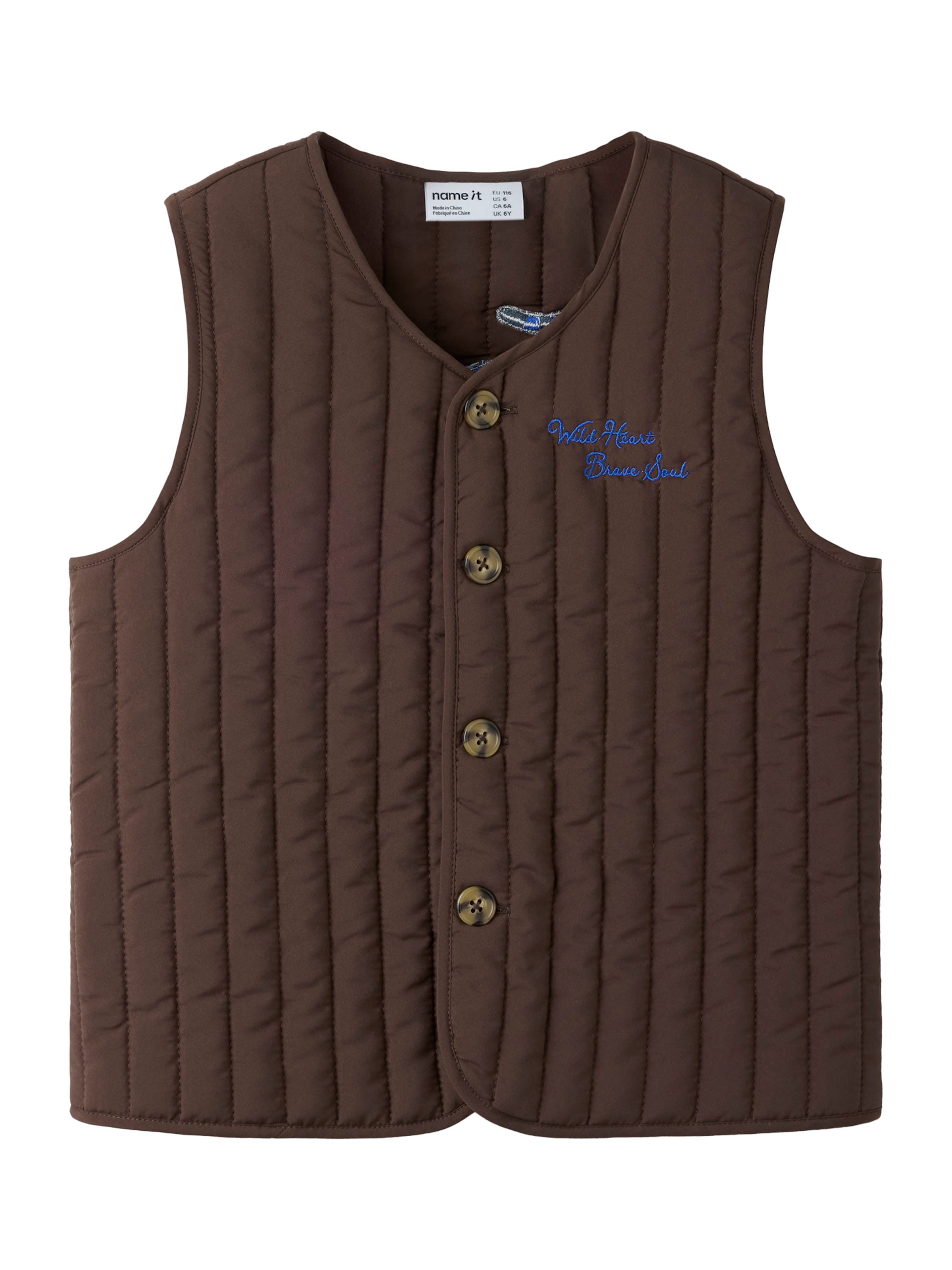 Gilet 'NMMLEON' NAME IT en marron : devant