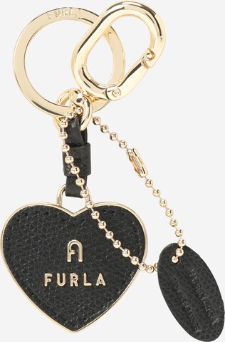 FURLA Key Ring 'CAMELIA' in Black: front