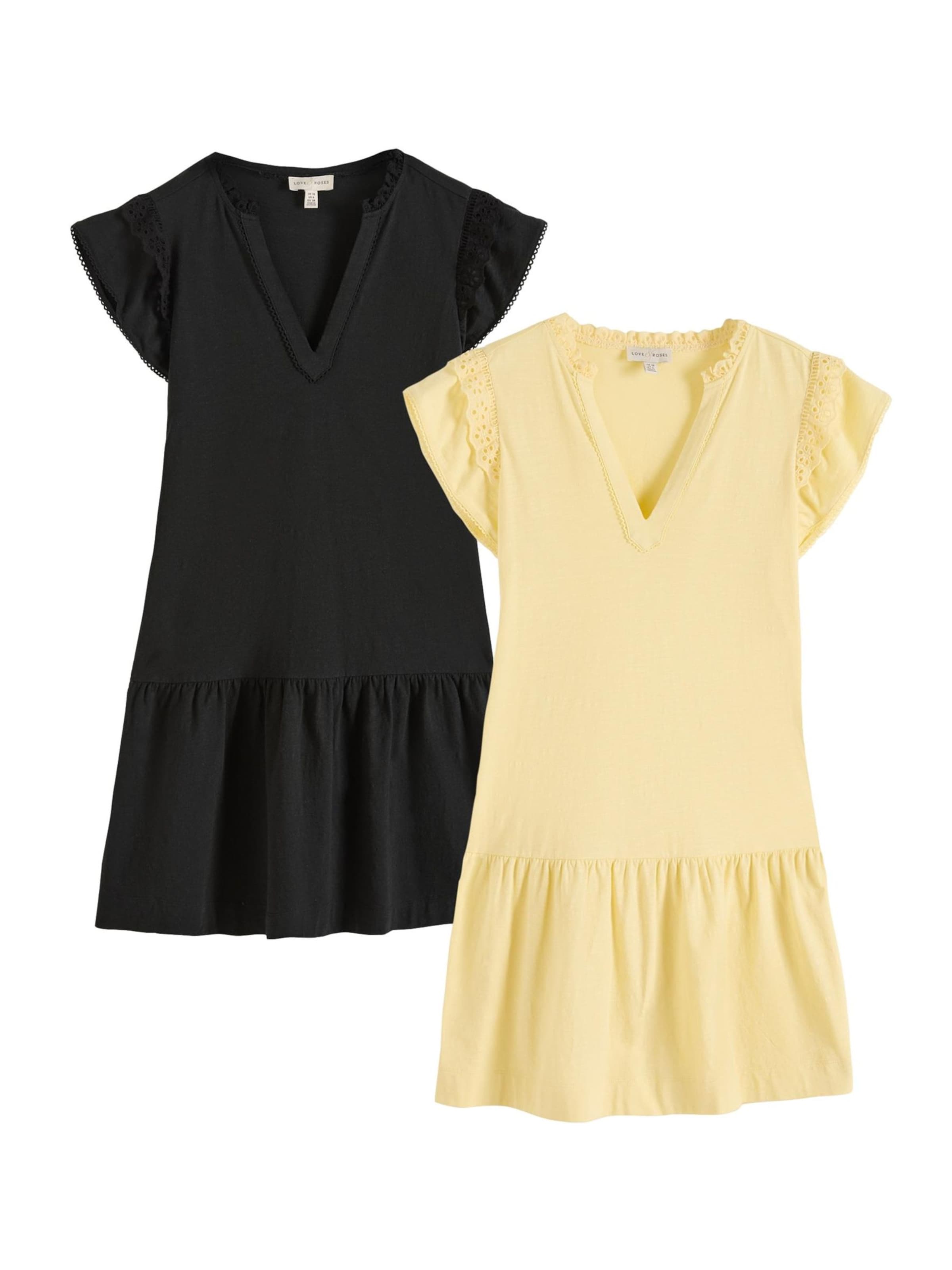 love & roses Dress in Yellow: front