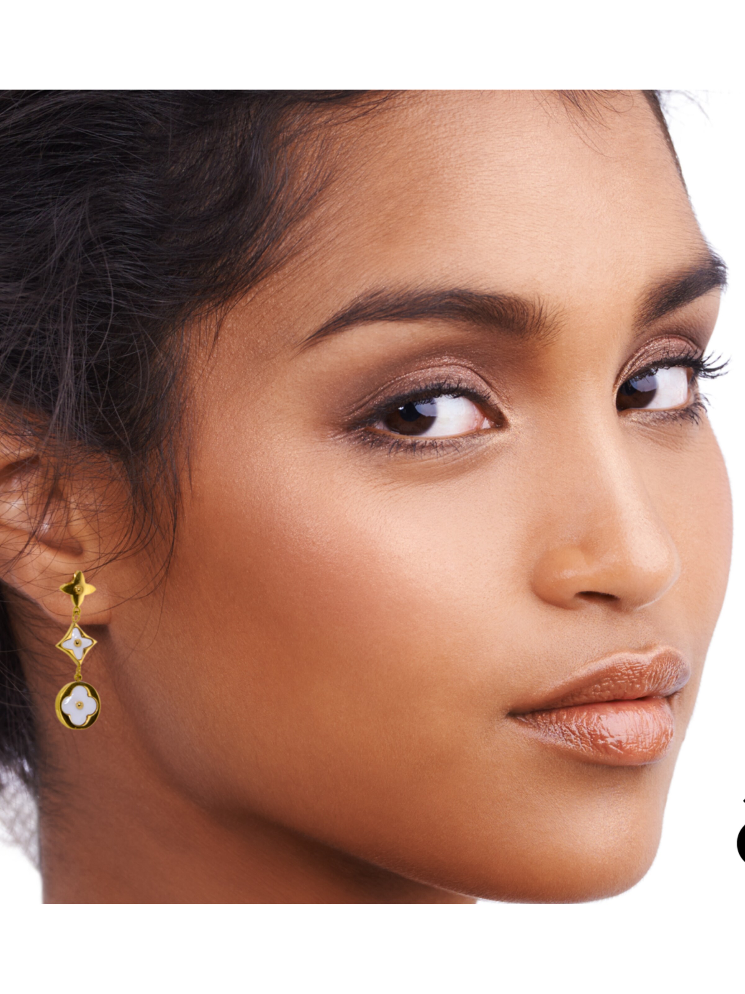 ARS-ARGENTI Earrings 'BLOOM & BLING DANGLES' in Gold
