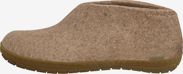 Glerups Slipper 'Kautschuksohle' in Beige: front