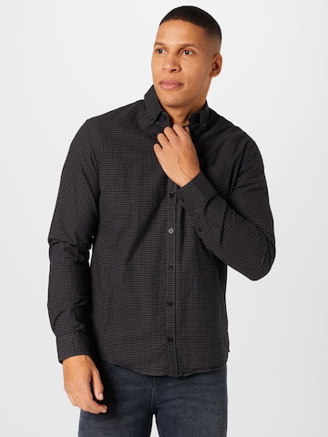 Casual Friday Regular fit Button Up Shirt 'Anton' in Black: front