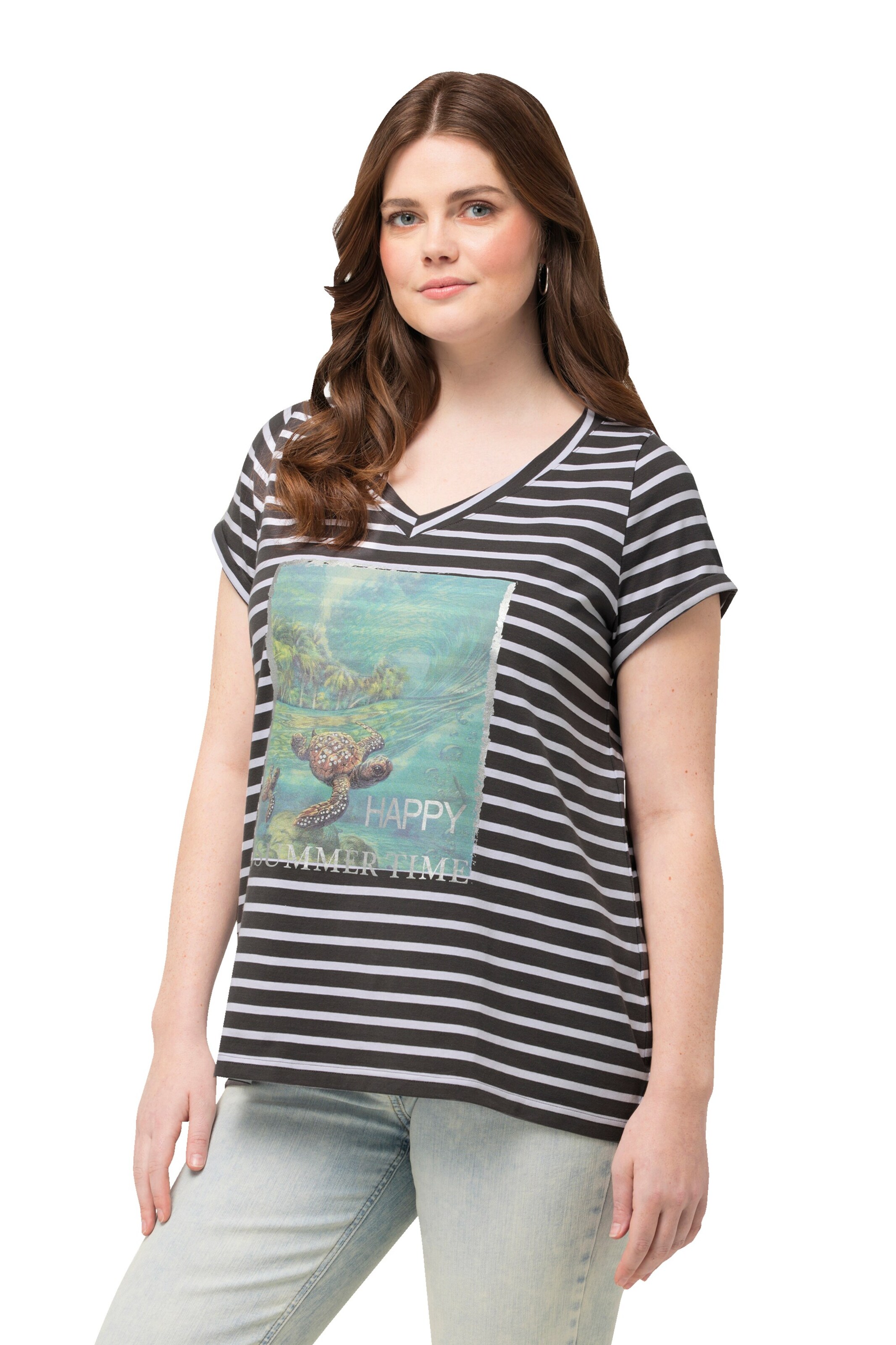 Ulla Popken Shirt in Black: front