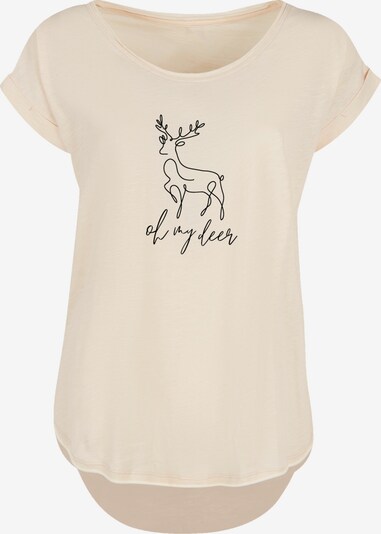 F4NT4STIC Shirt 'Winter Christmas Deer' in sand / schwarz, Produktansicht