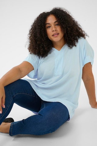 KAFFE CURVE Bluse 'KCmille' in Blau