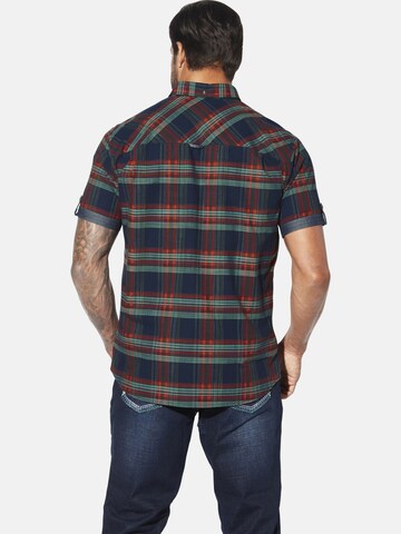 Jan Vanderstorm Comfort fit Button Up Shirt 'Snalle' in Blue