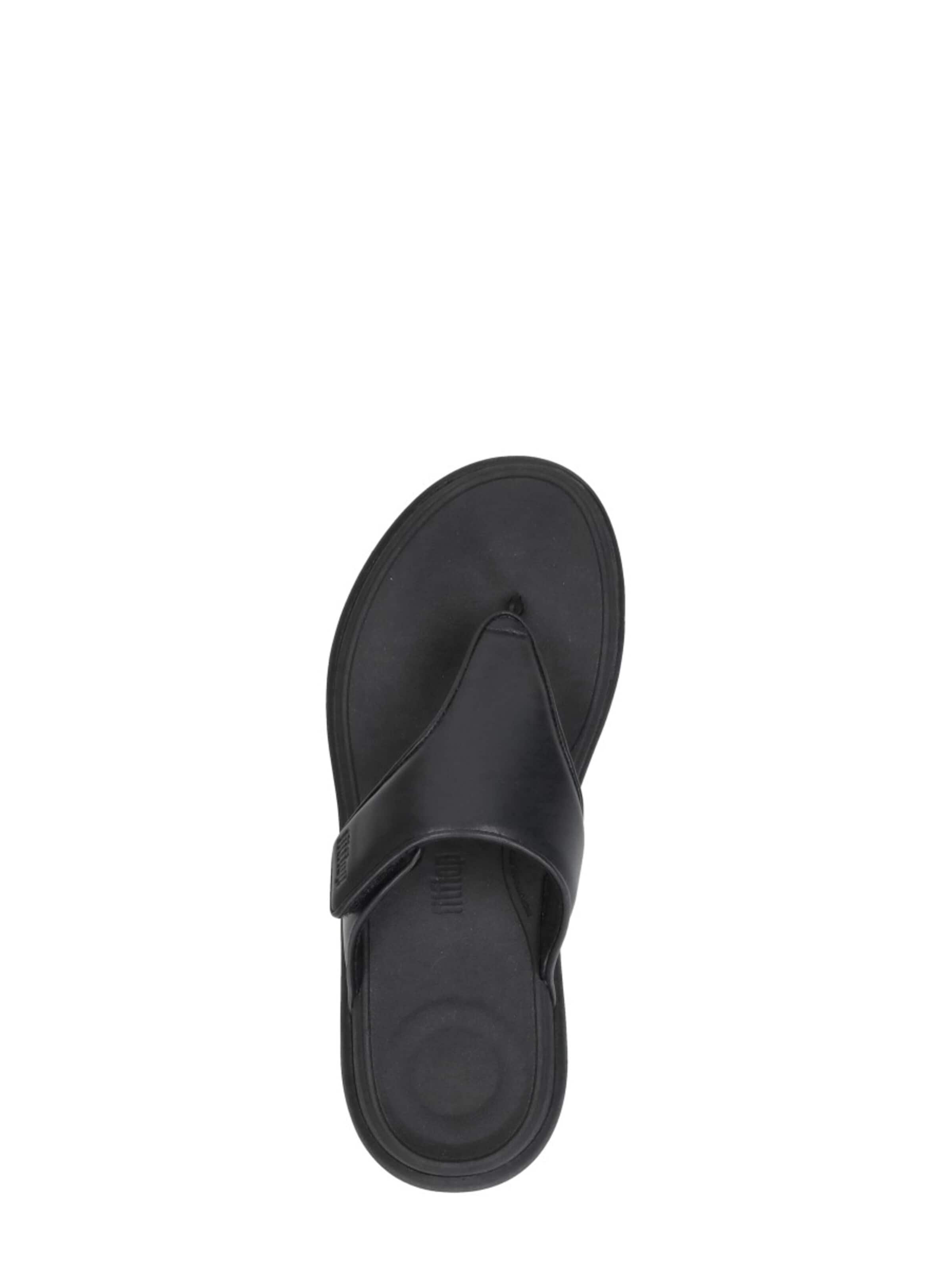 FitFlop Huisschoenen 'F-Mode Go Adjustable Flatform Sandals' in Zwart