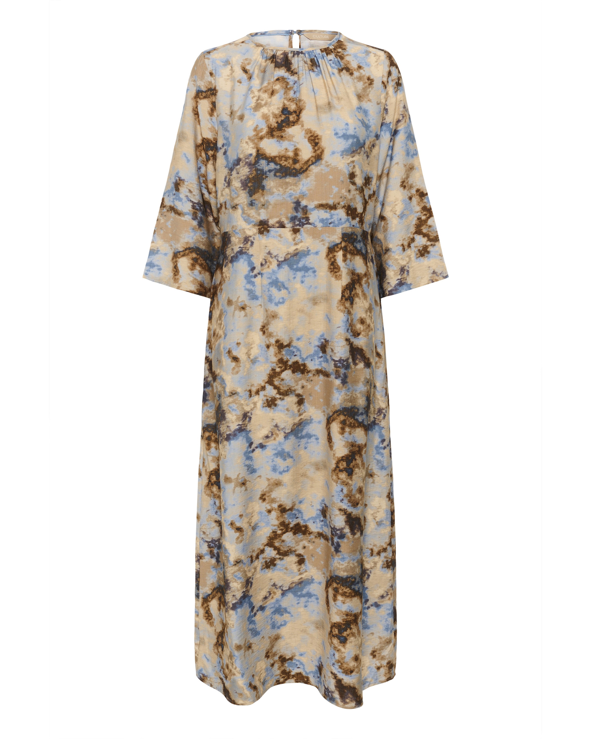 CULTURE Jurk 'CUhizzy Greece' in Beige: voorkant