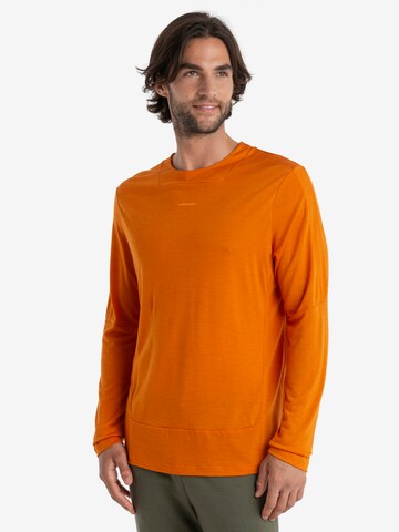 ICEBREAKER - Camiseta funcional 'ZoneKnit' en naranja: frente