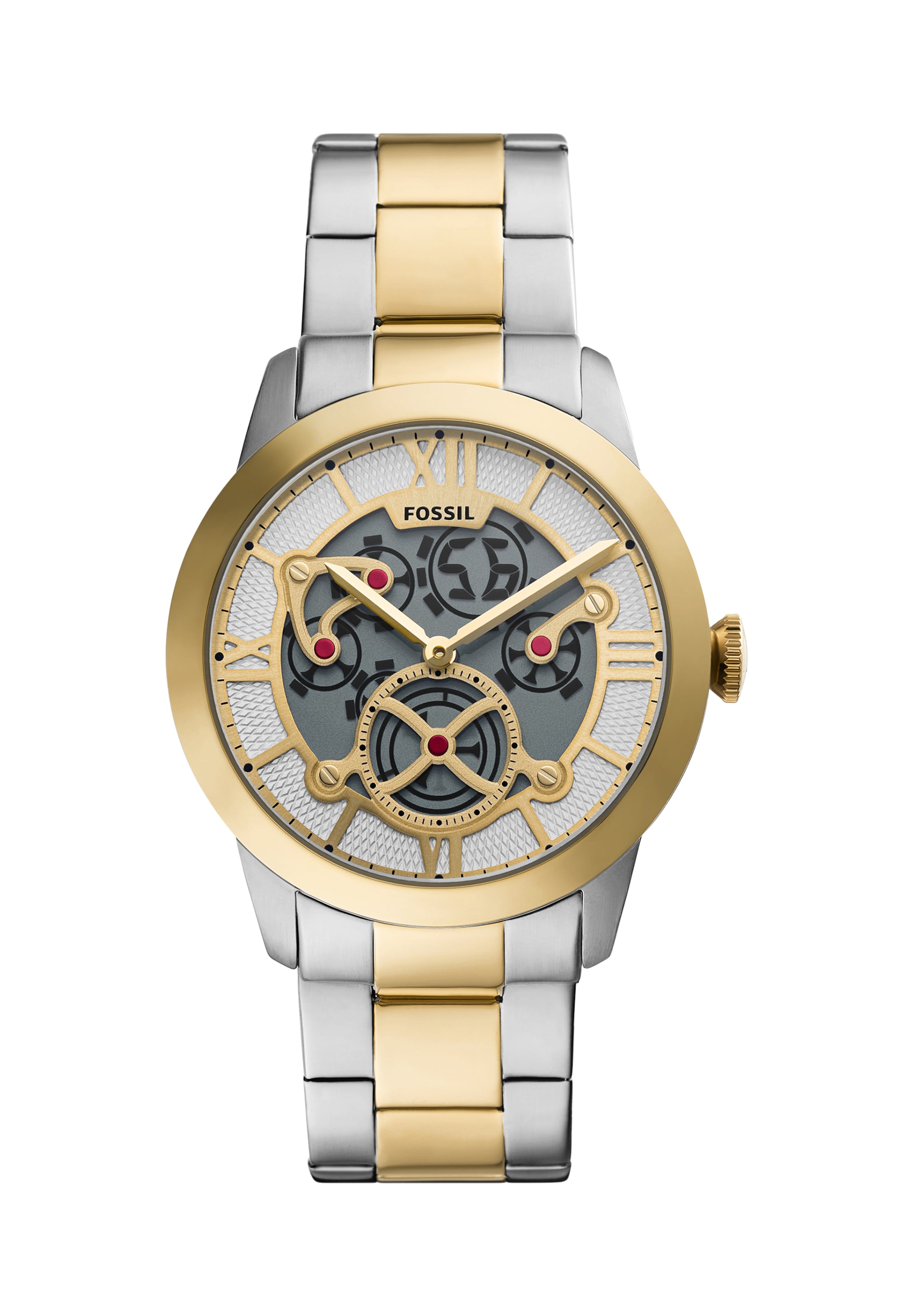 FOSSIL Analog klocka 'TOWNSMAN BIG TIC' i silver: framsida