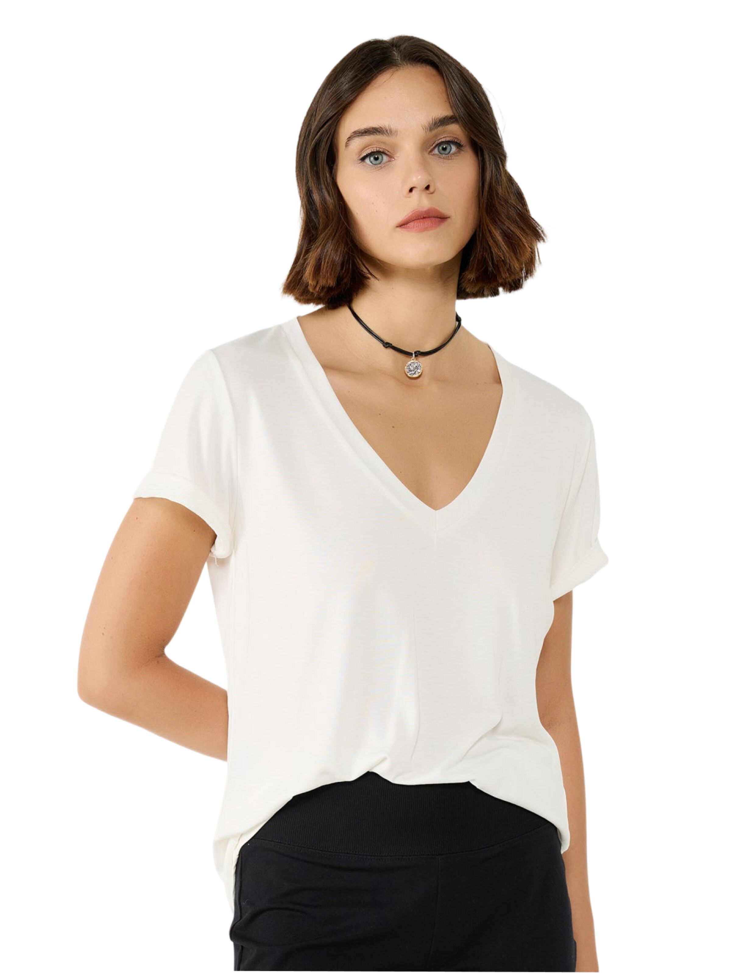 T-shirt No Matter What en blanc : devant