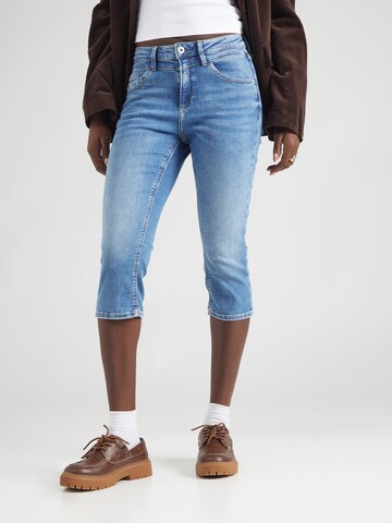 Coupe slim Jean 'Catie' QS en bleu : devant