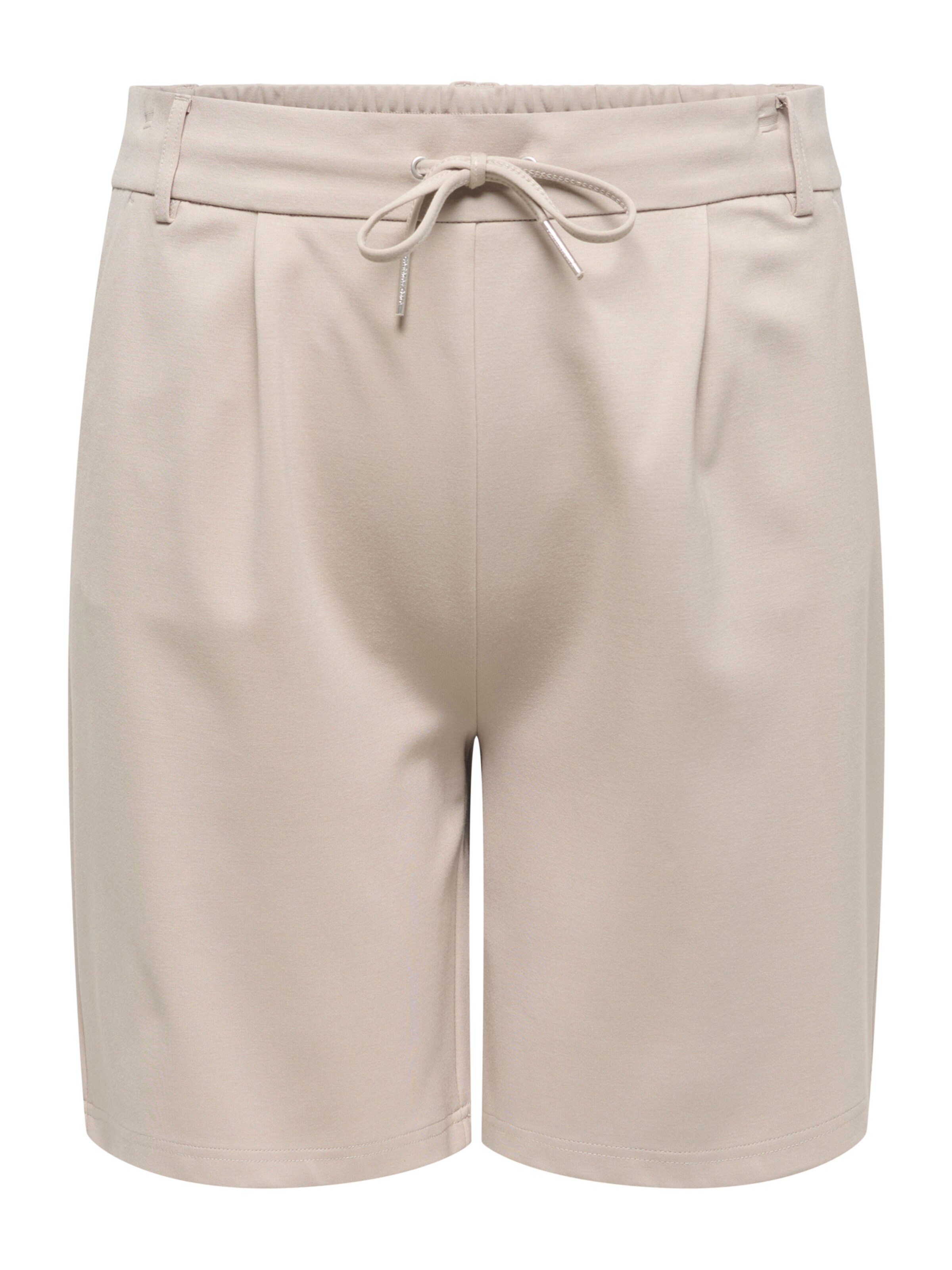 ONLY Carmakoma Regular Trousers 'CARGOLDTRASH' in Beige: front
