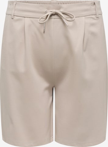 ONLY Carmakoma Regular Trousers 'CARGOLDTRASH' in Beige: front