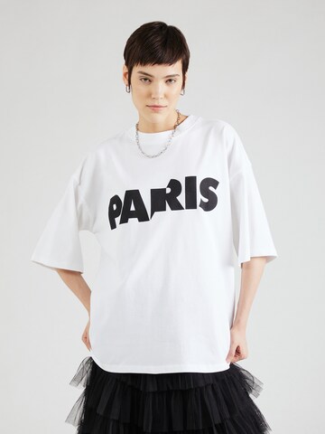 T-shirt 'Paris' TOPSHOP en blanc : devant