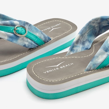 VENICE BEACH T-Bar Sandals in Blue