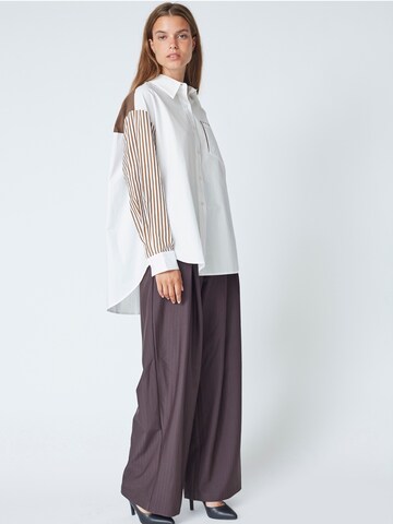 Chemisier 'Mio' co'couture en marron