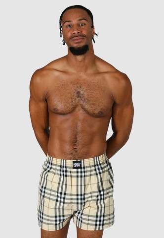 Lousy Livin Boxer shorts 'Check' in Brown: front