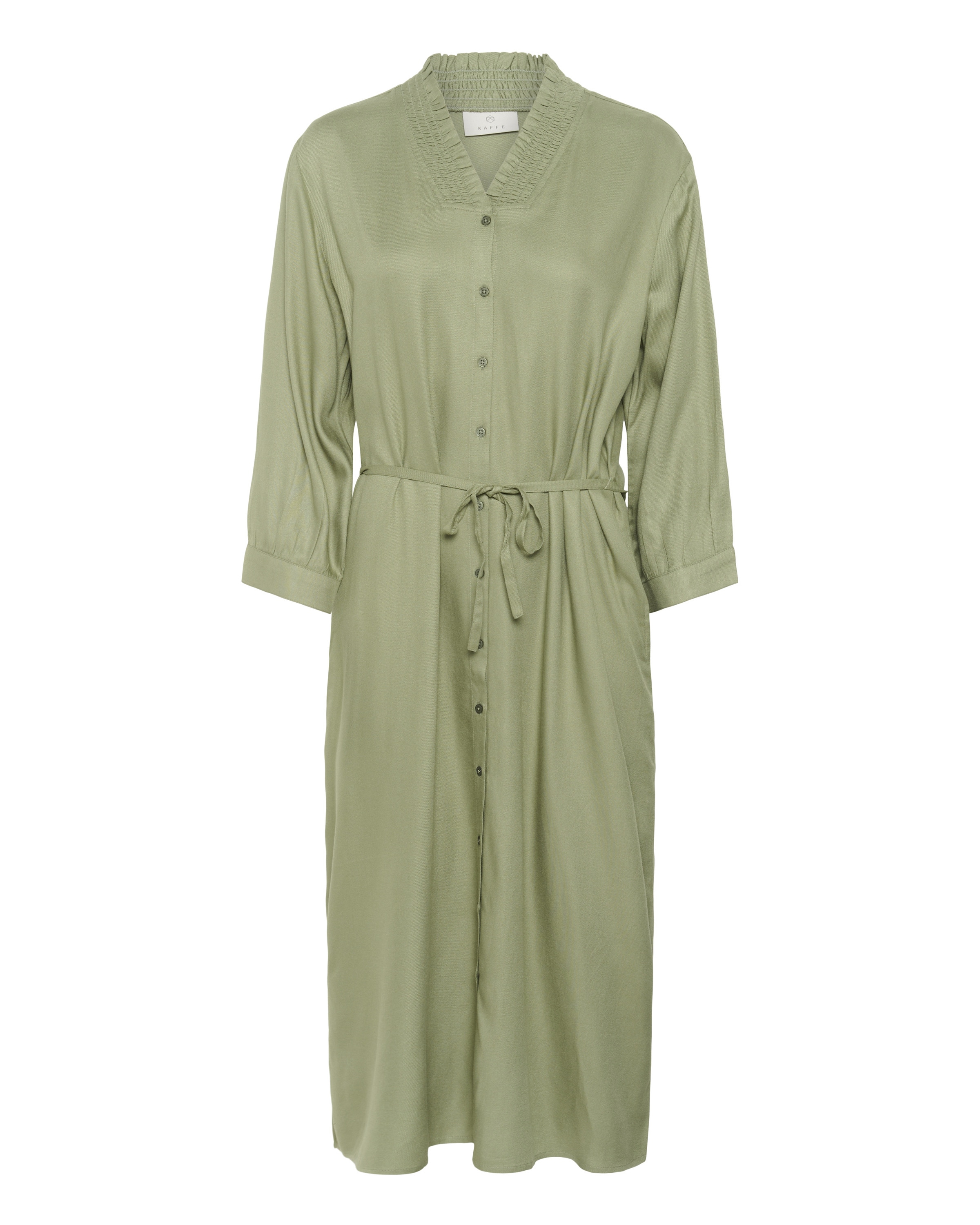 Kaffe Blousejurk in Groen: voorkant