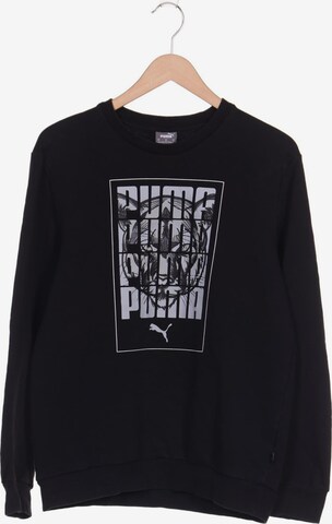 PUMA Sweatshirt & Zip-Up Hoodie in M in Black: front