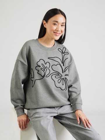 JDY Sweatshirt 'JDYCANOA' in Grey: front