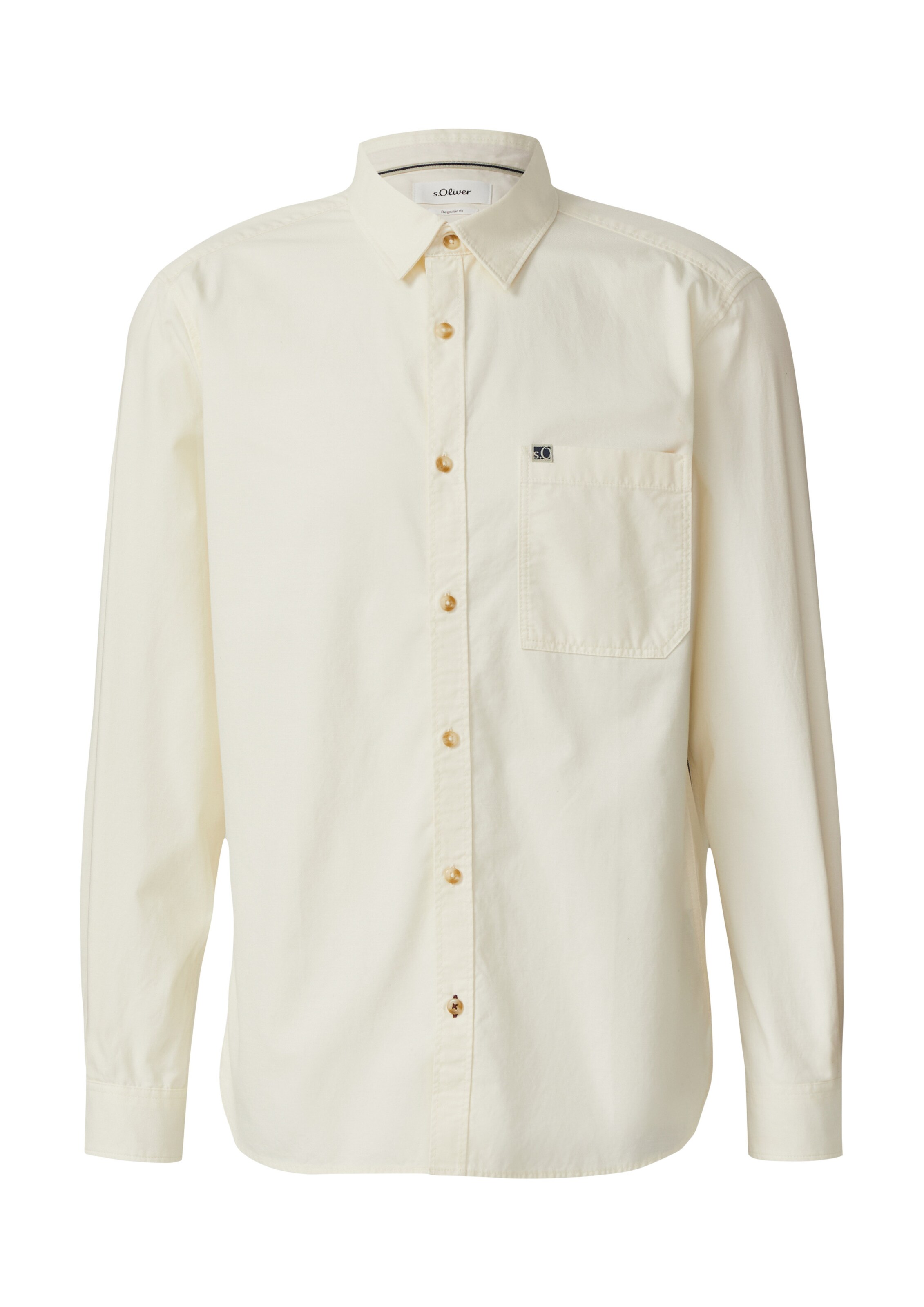 s.Oliver Button Up Shirt in Cream, Item view