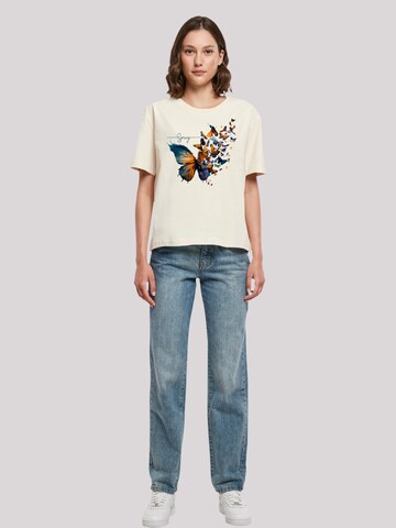 F4NT4STIC T-Shirt 'Schmetterling' in Beige