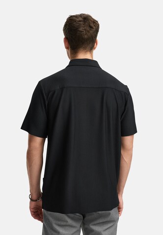 INDICODE JEANS Regular fit Overhemd 'Lamgo' in Zwart