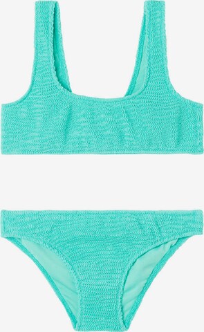 CALZEDONIA Bustier Bikini 'CRINKLE WAVES' in Blau: predná strana