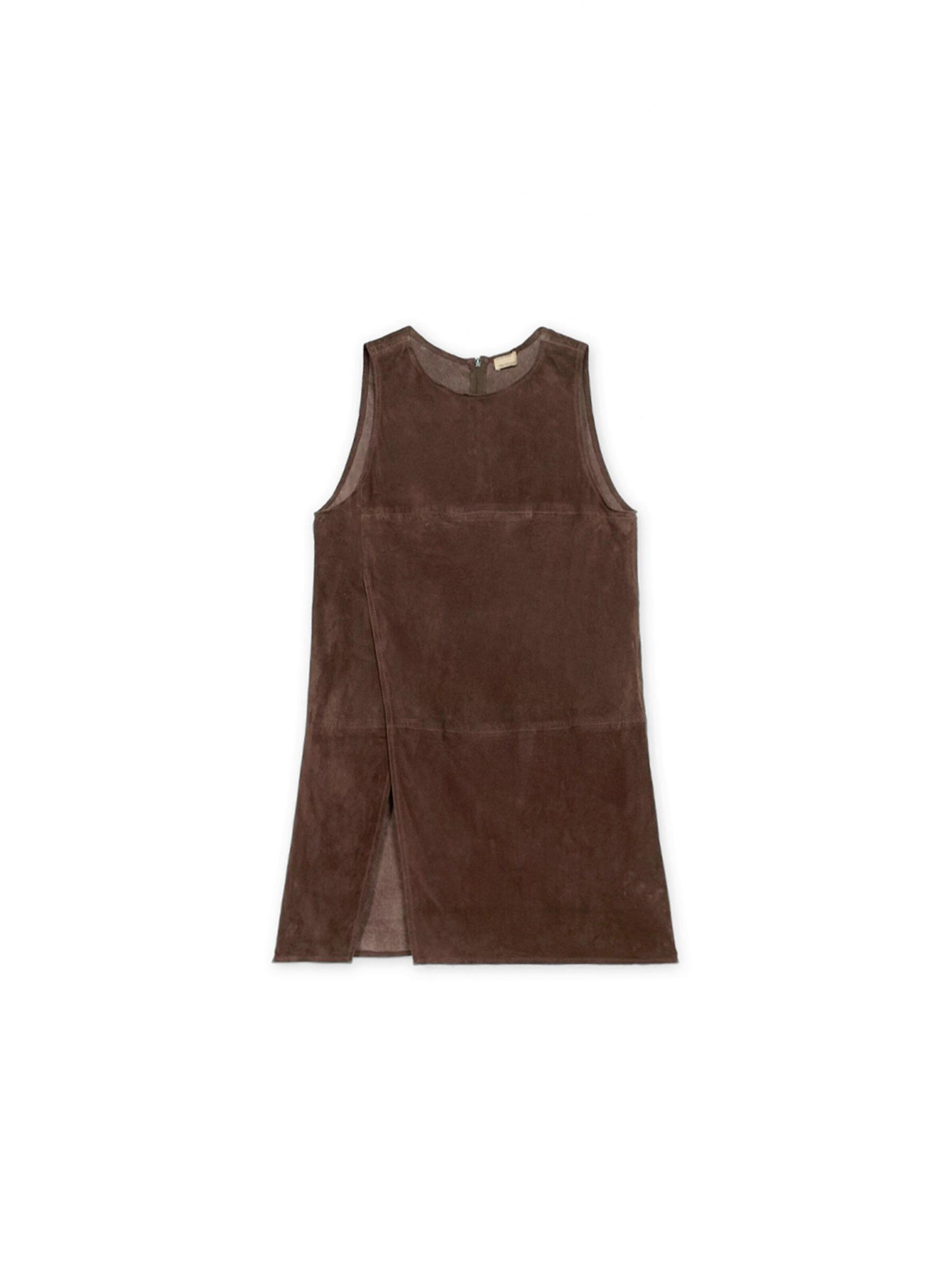 Trussardi - Top en marrón: frente