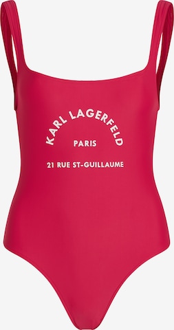 Karl Lagerfeld Swimsuit 'Rue St-Guillaume' in Pink: front