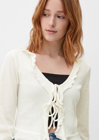 QS Knit cardigan in White