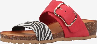 IGI&CO Pantoletten in rot / schwarz / weiß, Produktansicht