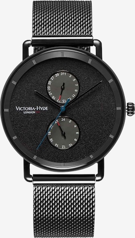 Victoria Hyde Analog Watch ' Grange Hill Date ' in Black: front