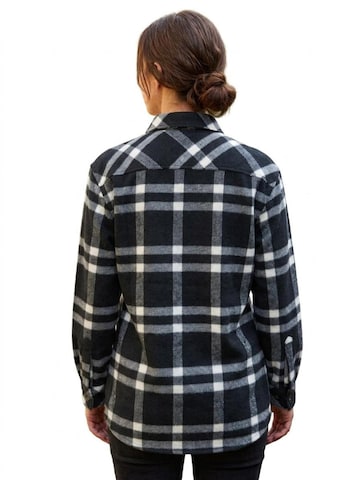 Radwa Blouse 'Comfy Heavyweight Flannel Shirt' in Black