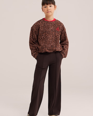 WE Fashion - Loosefit Pantalón en marrón: frente