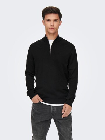 Only & Sons Sweater 'Wyler' in Black: front