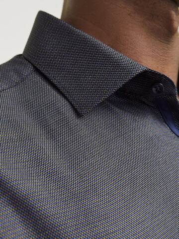 JACK & JONES Slim fit Button Up Shirt 'JPRBLAParker' in Blue