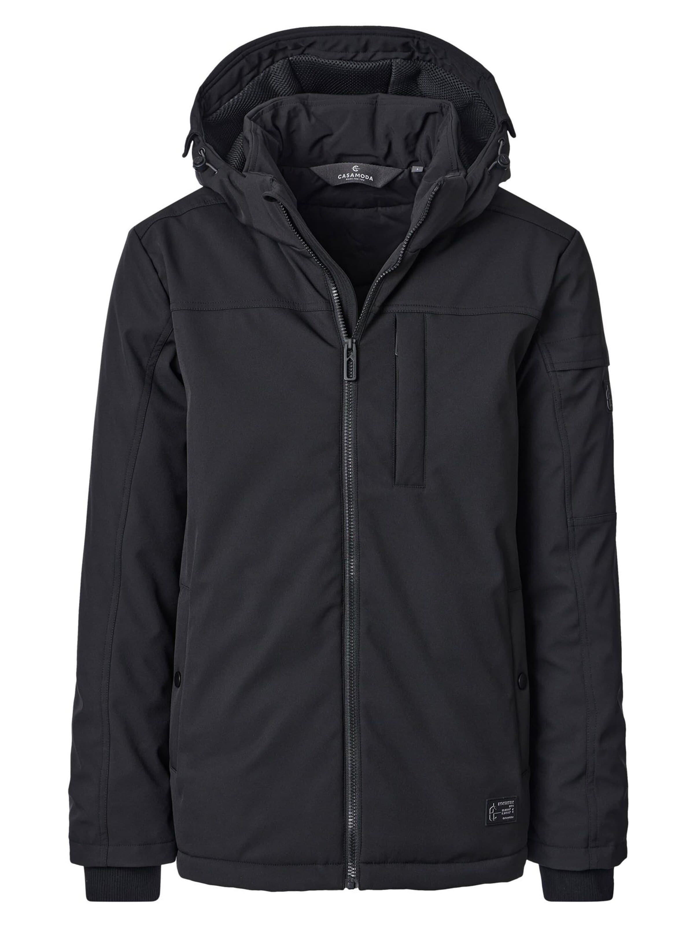CASAMODA Winter jacket 'Basic' in Black: front