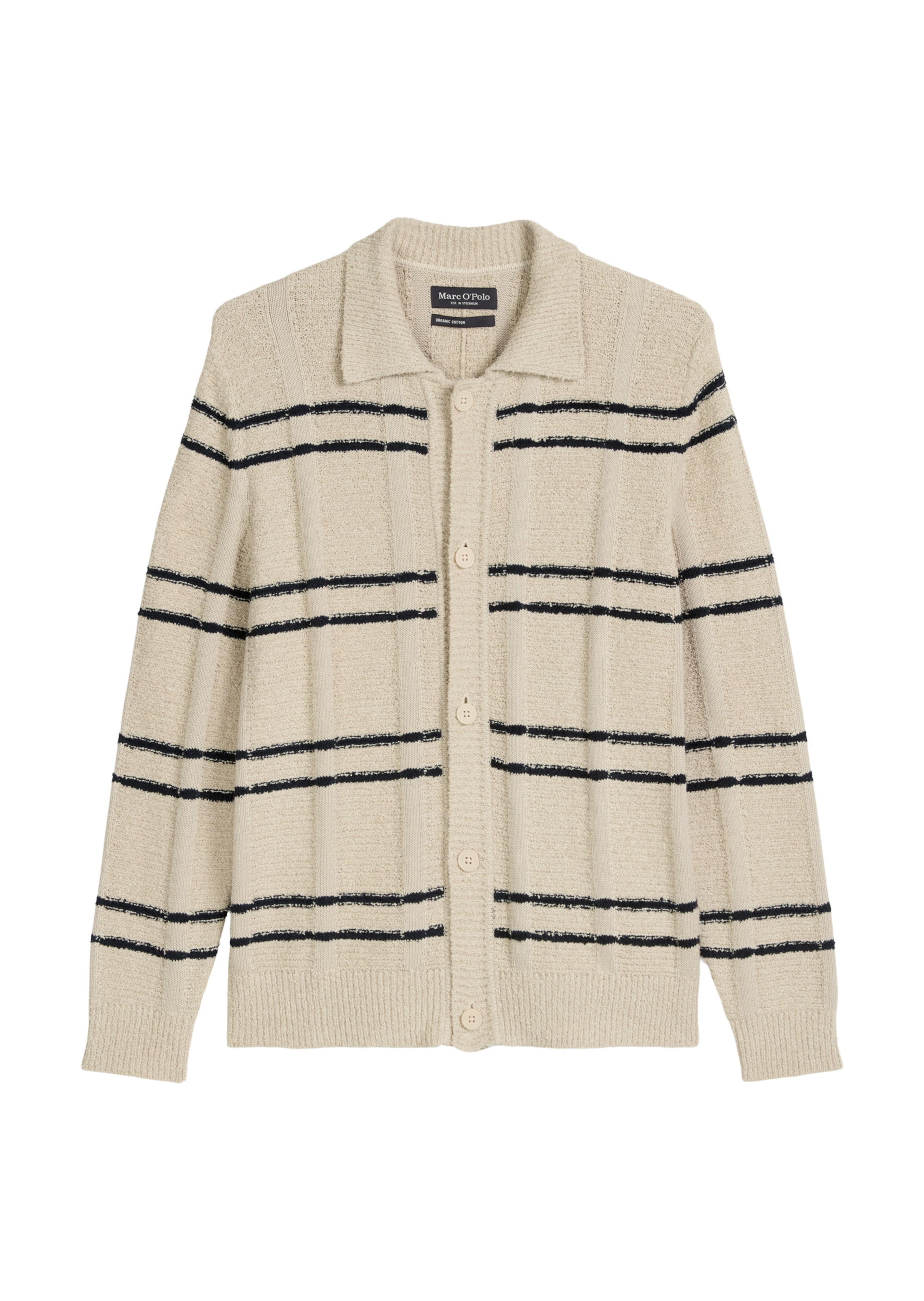 Marc O'Polo Gebreid vest in Beige: voorkant