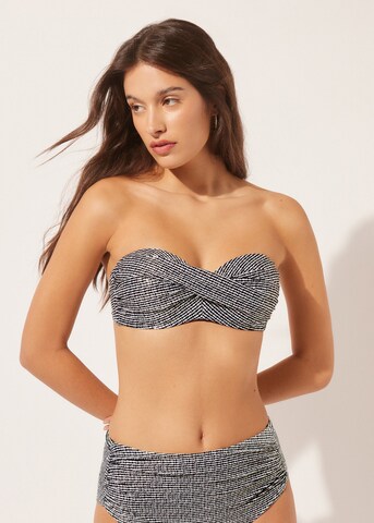 CALZEDONIA Bandeau Bikinitop in Grau