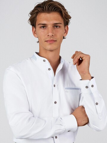 SPIETH & WENSKY Slim fit Klederdracht overhemd 'Haibach' in Wit