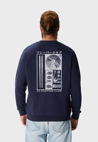 Oldskull Sweatshirt 'Asian Flavour Club Umami' in Blauw