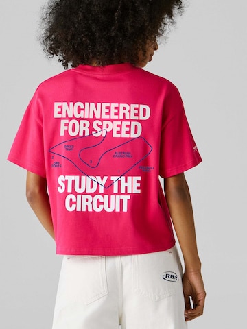 Maglietta 'Circuit' di Red Bull Racing x Pepe Jeans in rosa: frontale