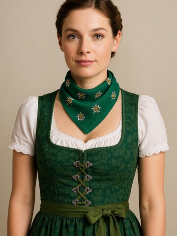 Allgäu Rebell Scarf 'Edelweiß' in Green