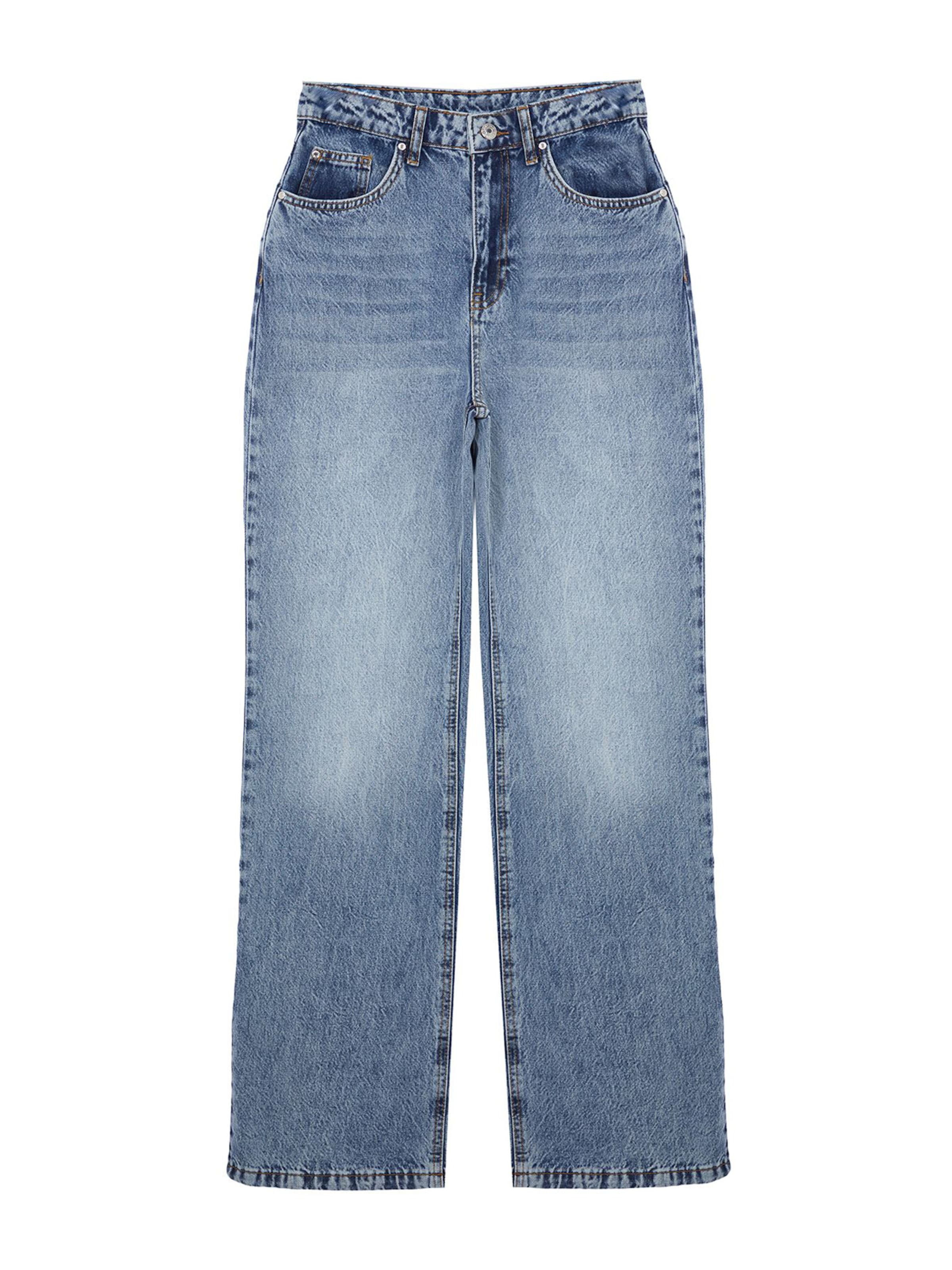 Trendyol Loosefit Farkut värissä sininen: etupuoli