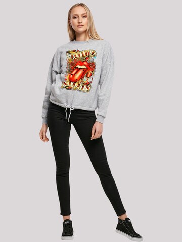 Sweat-shirt 'The Rolling Stones Tongue And Stars' F4NT4STIC en gris