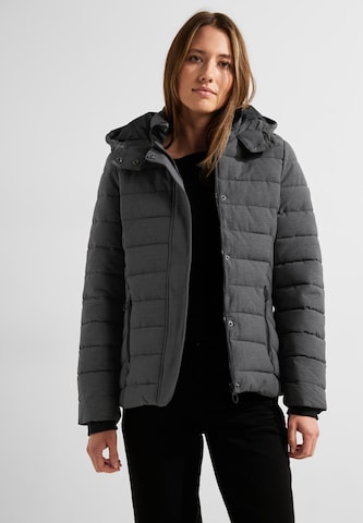 CECIL Winter Jacket 'Melange' in Grey: front