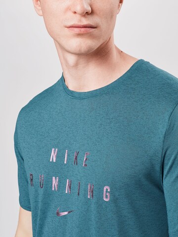 NIKE Performance Shirt 'Miler Run Division' in Blue