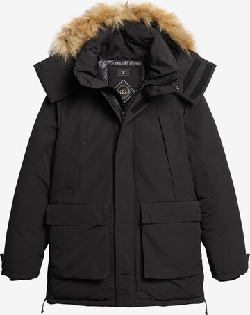 Superdry Winterparka 'XPD Everest' in Zwart: voorkant